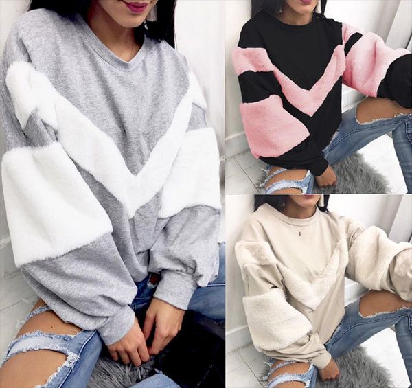 new warm women plush sweatshirt stitching long sleeve patchwork pullover sweatshirt jumper drop shipping good quality, Black
new warm women plush sweatshirt stitching long sleeve patchwork pullover sweatshirt jumper drop shipping good quality, Black