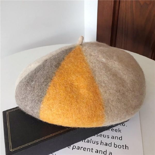 women's japanese autumn and winter mixed color pure wool beret women's all-match painter hat, Blue;gray
women's japanese autumn and winter mixed color pure wool beret women's all-match painter hat, Blue;gray