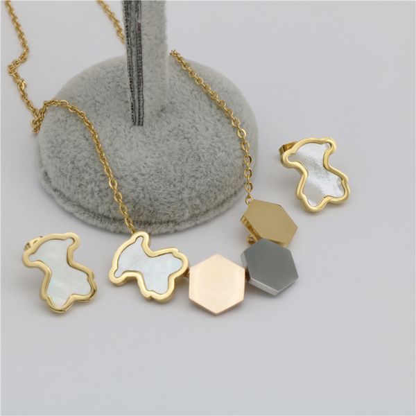 new fashion cute pattern stainless steel jewelry sets gold color pendant earring sets for women, Golden;white
new fashion cute pattern stainless steel jewelry sets gold color pendant earring sets for women, Golden;white