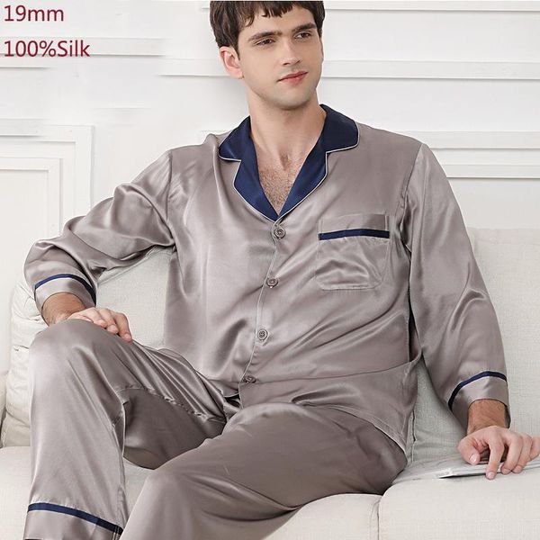 men's sleepwear 19mm pajamas men suit gray solid color l xl 2xl nightwear home clothing casual lovers pijama male 100% silk, Black;brown
men's sleepwear 19mm pajamas men suit gray solid color l xl 2xl nightwear home clothing casual lovers pijama male 100% silk, Black;brown