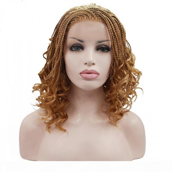 elling #27 blonde color synthetic full lace front wig 16inch braided box braids wig for woman black short curly wig for africa women
elling #27 blonde color synthetic full lace front wig 16inch braided box braids wig for woman black short curly wig for africa women
