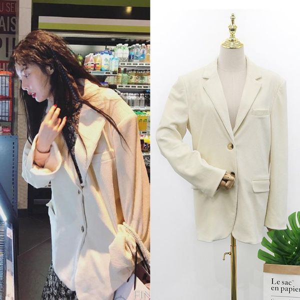 kpop 4minute kim hyun a same white korean loose corduroy jacket ladies autumn new fashion lapel long sleeves jacket women's coat, Black;brown
kpop 4minute kim hyun a same white korean loose corduroy jacket ladies autumn new fashion lapel long sleeves jacket women's coat, Black;brown