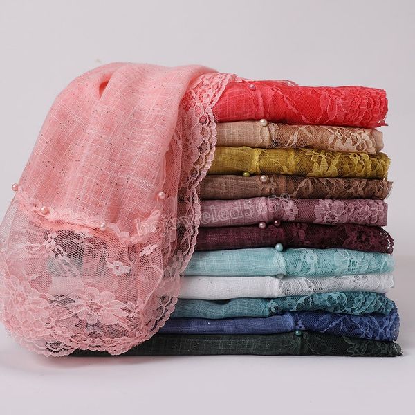 fashion women scarf lace floral shawl scarf cotton linen pearls women summer wraps and shawls pashmina muslim hijab head scarves, Blue;gray
fashion women scarf lace floral shawl scarf cotton linen pearls women summer wraps and shawls pashmina muslim hijab head scarves, Blue;gray