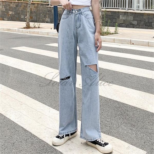 women's jeans women's 2021 summer high waist ripped straight thin section loose mopping trousers1, Blue
women's jeans women's 2021 summer high waist ripped straight thin section loose mopping trousers1, Blue