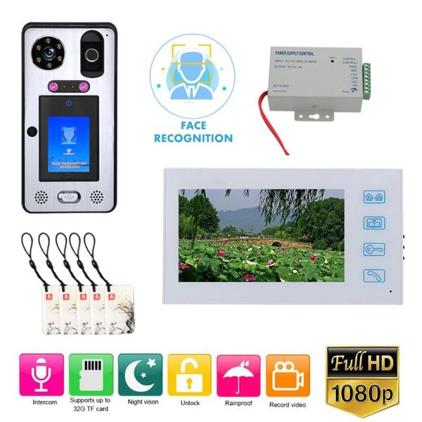 video door phones 7 inch record wired phone doorbell intercom system with face recognition fingerprint rfic card hd 1080p camera
video door phones 7 inch record wired phone doorbell intercom system with face recognition fingerprint rfic card hd 1080p camera