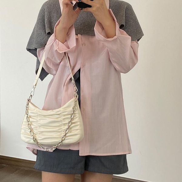 cross body fashion chain underarm purse female pu pleated shoulder handle bag handbag simple daily
cross body fashion chain underarm purse female pu pleated shoulder handle bag handbag simple daily