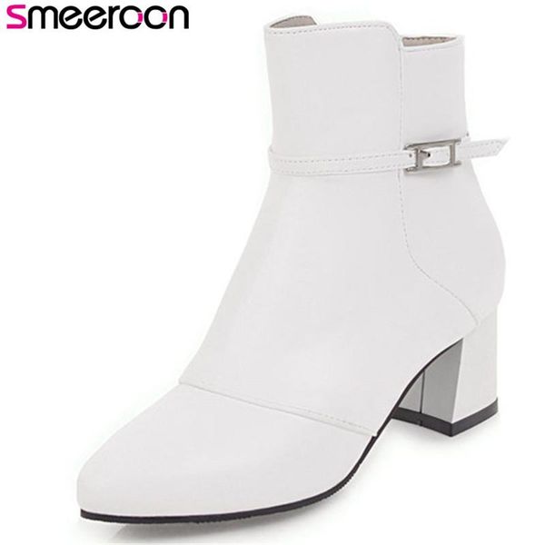 boots smeeroon autumn winter women pu leather zip high heels ankle quality party shoes big size 34-44, Black
boots smeeroon autumn winter women pu leather zip high heels ankle quality party shoes big size 34-44, Black