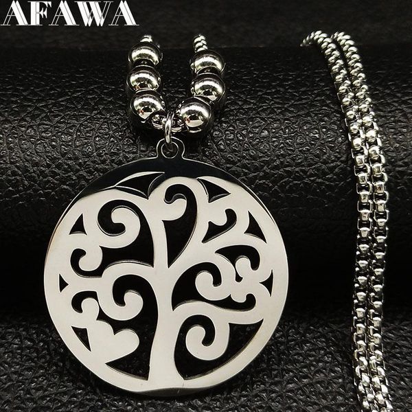 pendant necklaces 2021 tree of life stainless steel necklace women silver color long choker jewelry bijoux acier inoxydable femme n14s02
pendant necklaces 2021 tree of life stainless steel necklace women silver color long choker jewelry bijoux acier inoxydable femme n14s02