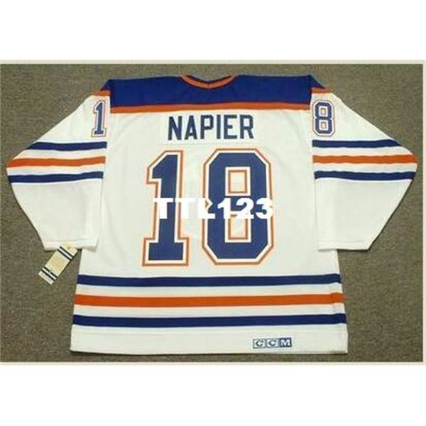 men #18 mark napier edmonton oilers 1985 ccm vintage home hockey jersey or custom any name or number retro jersey, Black
men #18 mark napier edmonton oilers 1985 ccm vintage home hockey jersey or custom any name or number retro jersey, Black
