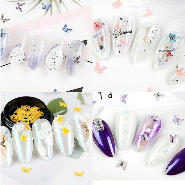 colorful 3d butterfly nail sequins nail art flakes slices diy charm manicure decorations art flakes 1box, Silver;gold 
colorful 3d butterfly nail sequins nail art flakes slices diy charm manicure decorations art flakes 1box, Silver;gold