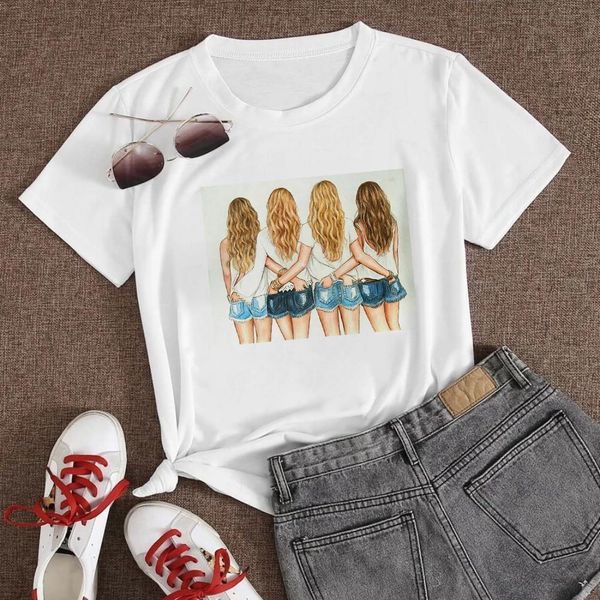minimalism beautiful pretty fashion t shirt vintage new women t-shirt kawaii four of beautiful girls silhouettes t shirt, White
minimalism beautiful pretty fashion t shirt vintage new women t-shirt kawaii four of beautiful girls silhouettes t shirt, White