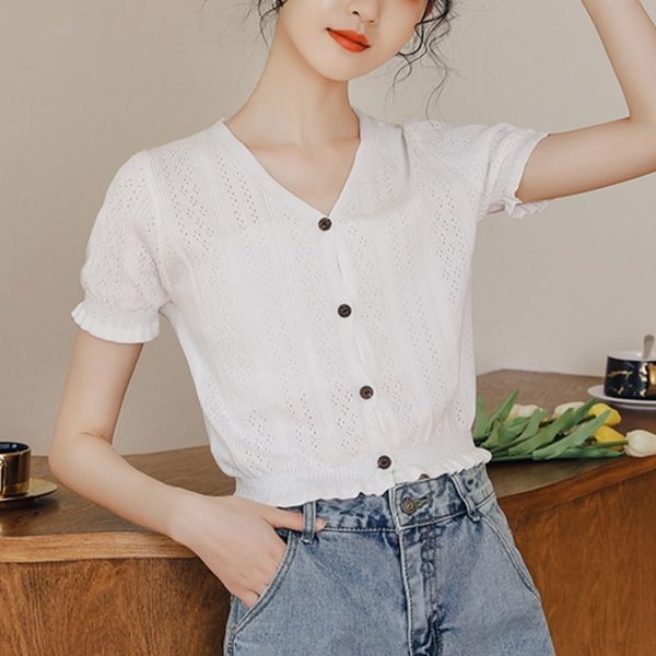 women's knitted lace wool t-shirt woolouterwear cardigan 2020 summer korean sweet sleeve lace v-neck slimming short knitted short-sleev, White;black
women's knitted lace wool t-shirt woolouterwear cardigan 2020 summer korean sweet sleeve lace v-neck slimming short knitted short-sleev, White;black