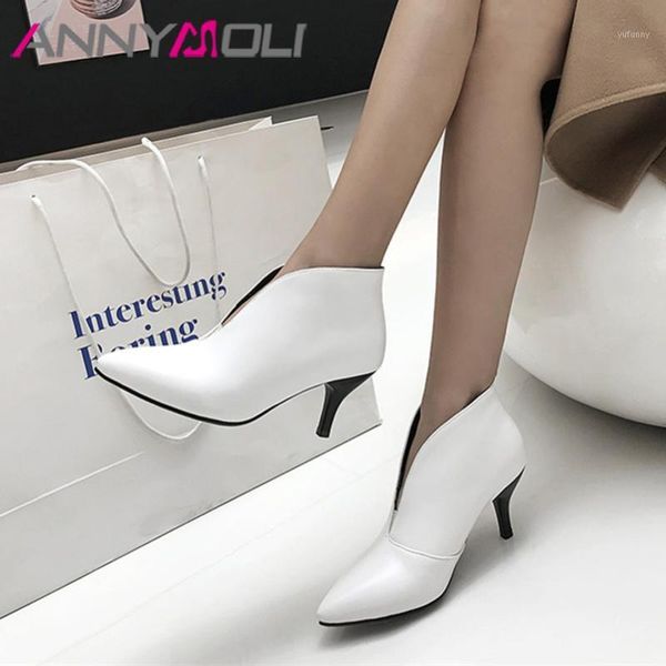 boots annymoli autumn ankle women shoes fashion thin high heel short slip on pointed toe ladies spring plus size 431, Black
boots annymoli autumn ankle women shoes fashion thin high heel short slip on pointed toe ladies spring plus size 431, Black