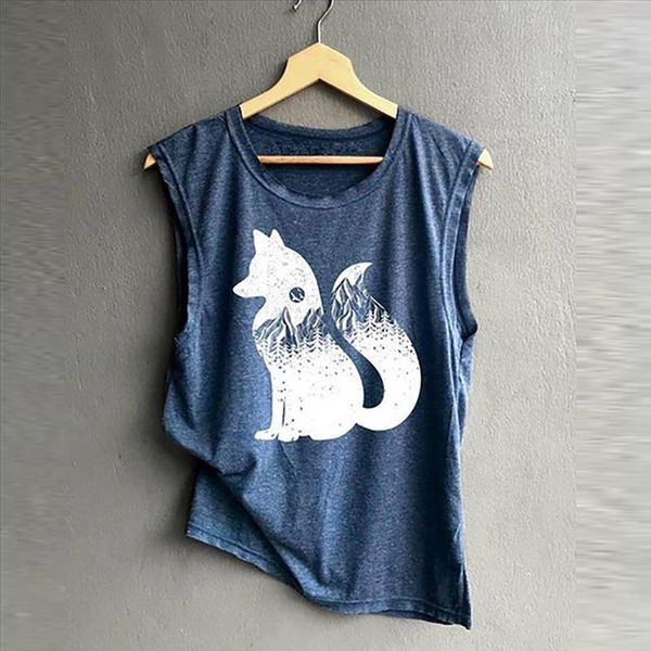 women vest casual loose sleeveless cotton tank sport pullover fox print summer women t shirts blusas mujer de moda 2021, White
women vest casual loose sleeveless cotton tank sport pullover fox print summer women t shirts blusas mujer de moda 2021, White