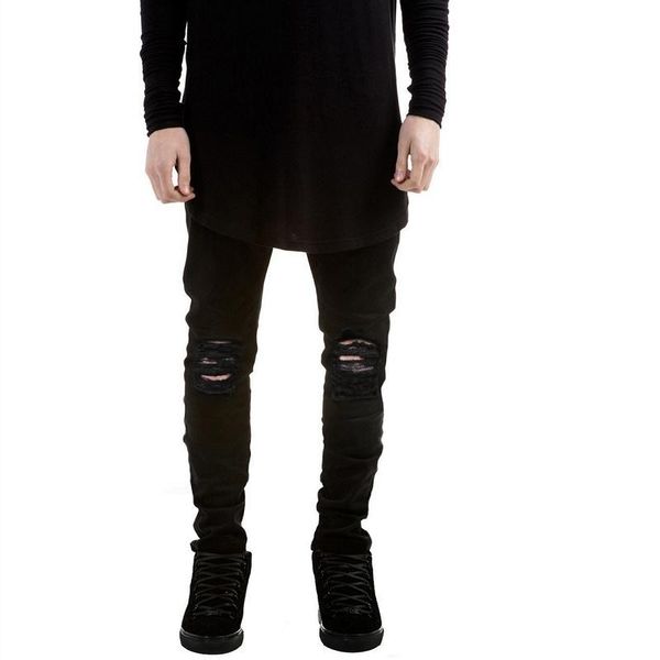 men's jeans fashion brand stretch knee ripped black slim men hip hop swag elastic pants boy male trousers, Blue
men's jeans fashion brand stretch knee ripped black slim men hip hop swag elastic pants boy male trousers, Blue