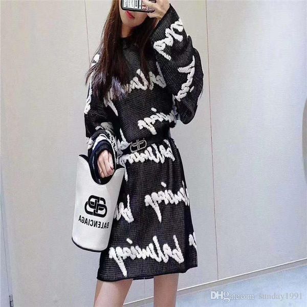 women's sweater letter printing mini long-sleeved sweater dress female black long-sleeved party club winter and autumn elegant tig, White;black
women's sweater letter printing mini long-sleeved sweater dress female black long-sleeved party club winter and autumn elegant tig, White;black