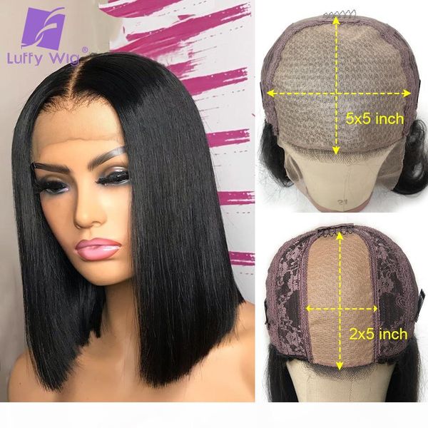 silk base scalp 2x5 5x5 lace closure wig bob human hair wigs brazilian lace front wig for black women pre plucked 150 180 luffy, Black;brown 
silk base scalp 2x5 5x5 lace closure wig bob human hair wigs brazilian lace front wig for black women pre plucked 150 180 luffy, Black;brown