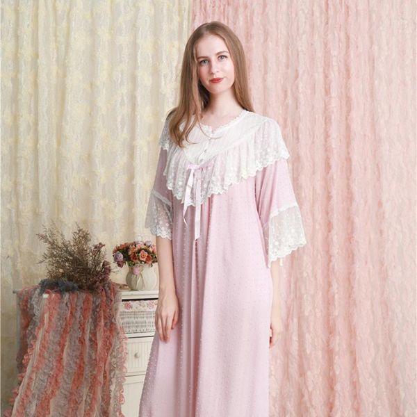 home dress women sleepwear lace cotton nightgown romantic long nightgowns plus large size lady night gown1, Black;red
home dress women sleepwear lace cotton nightgown romantic long nightgowns plus large size lady night gown1, Black;red