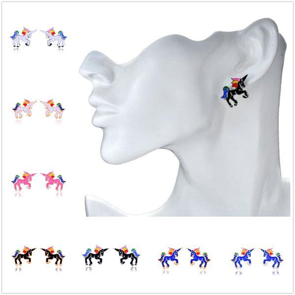 new fashion creative women unicorn earrings colorful alloy ear stud jewelry lovely gift decoration ing, Golden;silver
new fashion creative women unicorn earrings colorful alloy ear stud jewelry lovely gift decoration ing, Golden;silver