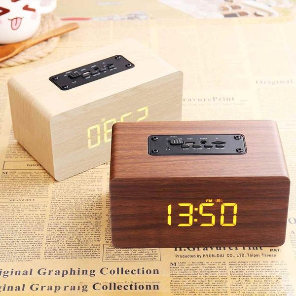 portable speakers 2 in 1 wireless wooden bluetooth speaker alarm clock subwoofer hi-fi fm radio music player tf/usb
portable speakers 2 in 1 wireless wooden bluetooth speaker alarm clock subwoofer hi-fi fm radio music player tf/usb
