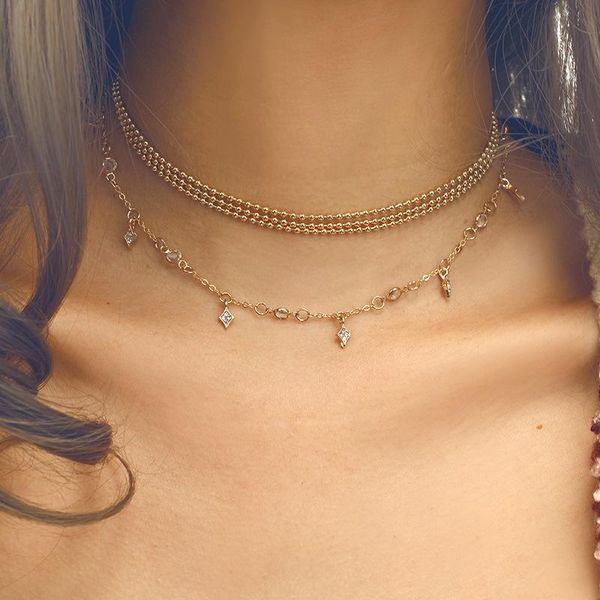 2020 new boho crystal star gold chain choker necklace for girl multilayer geometric pendant necklace jewelry party accessories, Silver
2020 new boho crystal star gold chain choker necklace for girl multilayer geometric pendant necklace jewelry party accessories, Silver