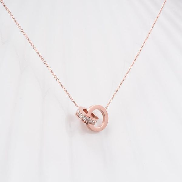 new titanium steel rose gold roman digital double clasp necklace stylish multi-functional gift1, Silver
new titanium steel rose gold roman digital double clasp necklace stylish multi-functional gift1, Silver
