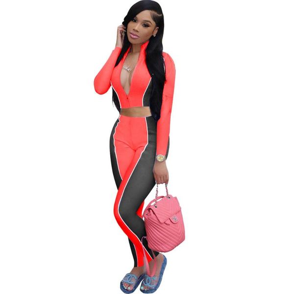 activewear color block spliced sweatsuit women's sets deep v neck long sleeve slim crop high waist pencil legging streetwear, Gray
activewear color block spliced sweatsuit women's sets deep v neck long sleeve slim crop high waist pencil legging streetwear, Gray