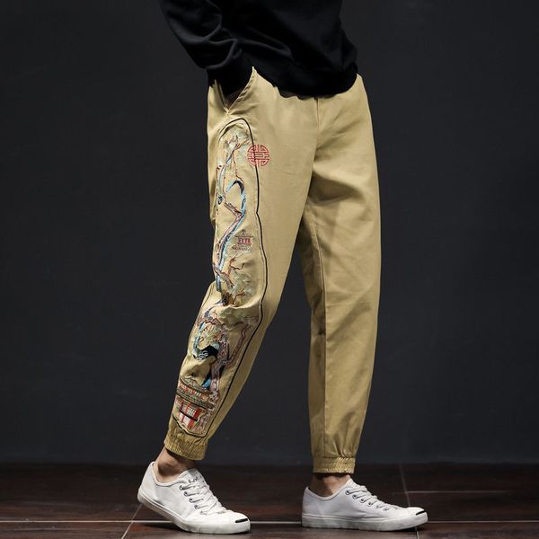 2021 men's trousers autumn fine new chinese style embroidered pants fashion youth clothing ppde, Black
2021 men's trousers autumn fine new chinese style embroidered pants fashion youth clothing ppde, Black