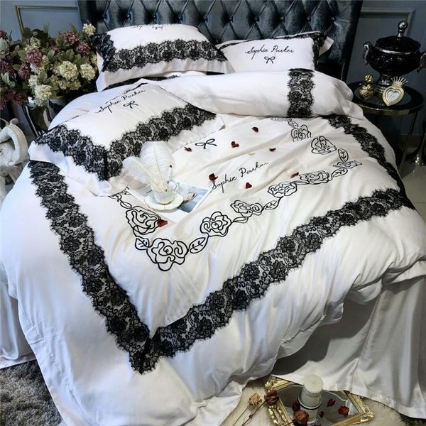 luxury 600tc tencel rose lace bedding set embroidery duvet cover bed sheet pillowcases king size promote 4pcs sales
luxury 600tc tencel rose lace bedding set embroidery duvet cover bed sheet pillowcases king size promote 4pcs sales