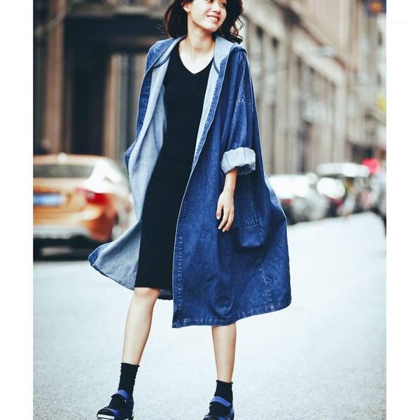 women's wool & blends 2021 bf fashion women casual solid hooded long sleeve denim blue jackets outwear coat1, Black
women's wool & blends 2021 bf fashion women casual solid hooded long sleeve denim blue jackets outwear coat1, Black