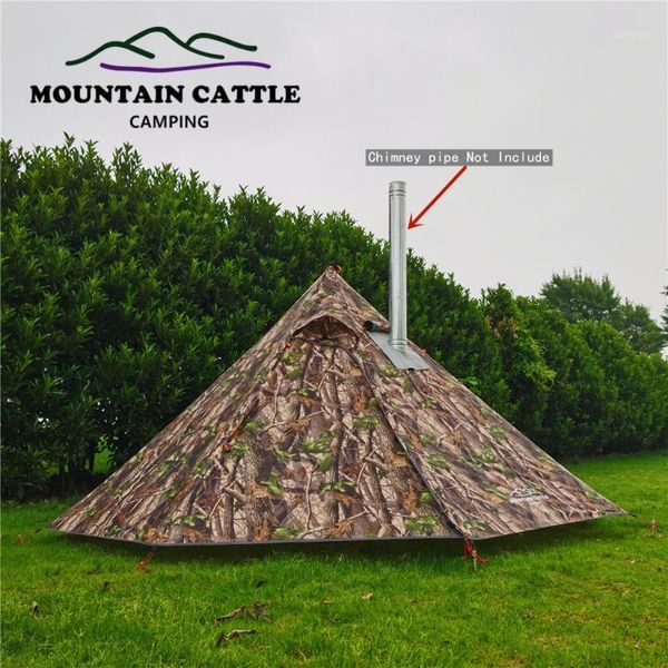 mountaincattle outdoor camouflage waterproof teepee camping tent with stove jack hiking equipment1
mountaincattle outdoor camouflage waterproof teepee camping tent with stove jack hiking equipment1