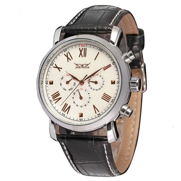 jaragar fashion watch 6-pin weekly men's calendar automatic mechanical watch men's watch, Slivery;brown
jaragar fashion watch 6-pin weekly men's calendar automatic mechanical watch men's watch, Slivery;brown