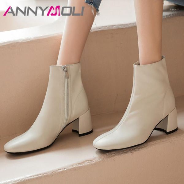 boots annymoli real leather high heel ankle short women shoes zipper block heels ladies autumn white black size 431
boots annymoli real leather high heel ankle short women shoes zipper block heels ladies autumn white black size 431