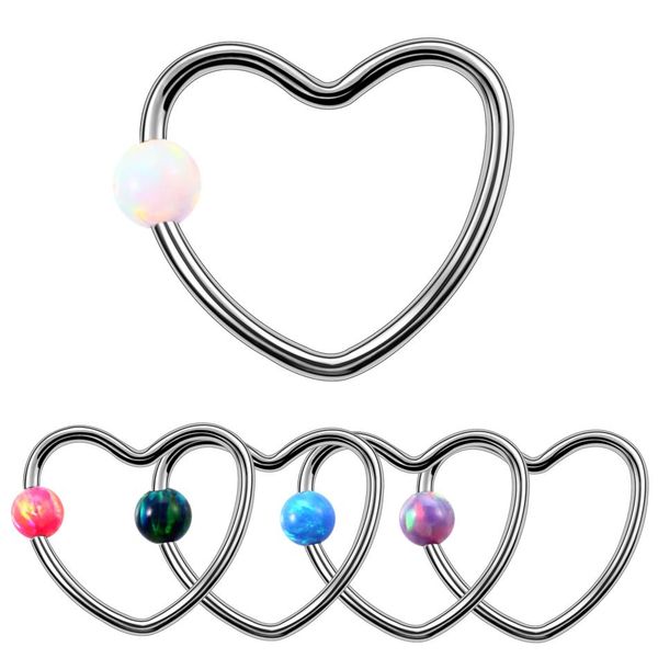 1pc fashion daith heart rings opal gem cartilage tragus piercings nose hoop rings labret ring daith piercing jewelry q sqchsm, Silver
1pc fashion daith heart rings opal gem cartilage tragus piercings nose hoop rings labret ring daith piercing jewelry q sqchsm, Silver