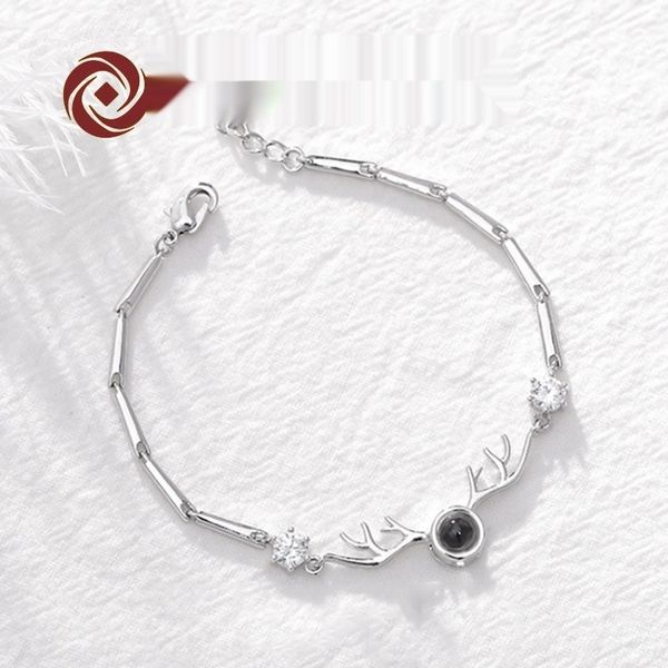 s925 pure silver one deer with you projection for womenjapan bracelet braceletprojection bracelet and korea simple elk horn hand jewelry egc, Golden;silver
s925 pure silver one deer with you projection for womenjapan bracelet braceletprojection bracelet and korea simple elk horn hand jewelry egc, Golden;silver