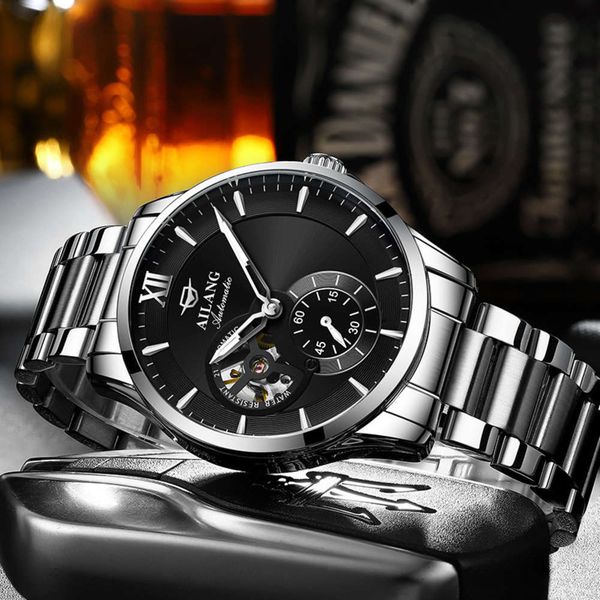 lang watch men's business refined ai steel trend white special forces mechanical watch automatic hollow gear men's watch, Slivery;brown
lang watch men's business refined ai steel trend white special forces mechanical watch automatic hollow gear men's watch, Slivery;brown