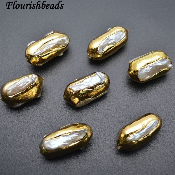 24k gold surrounded natural fresh water pearl strip cylinder shape spacer loose beads diy jewelry making supplies t200507, White
24k gold surrounded natural fresh water pearl strip cylinder shape spacer loose beads diy jewelry making supplies t200507, White