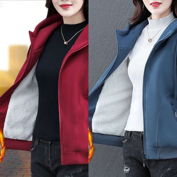 e open sweater plush heavy coat women's autumn and winter versatile korean loose zipper top, Black
e open sweater plush heavy coat women's autumn and winter versatile korean loose zipper top, Black