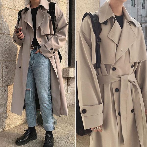 men's trench coats 2021 winter youth fashion british style men's loose mid-length coat casual double-breasted gray/black1, Tan;black
men's trench coats 2021 winter youth fashion british style men's loose mid-length coat casual double-breasted gray/black1, Tan;black