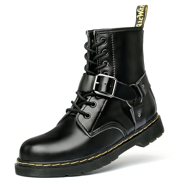 europe and the united states fashion men's and women's leather luxury tooling martin boots lovers in breathable wear two buckles k, Black
europe and the united states fashion men's and women's leather luxury tooling martin boots lovers in breathable wear two buckles k, Black