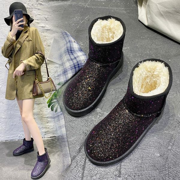 boots snow 2021 winter women bling thicken warm cotton fashion girls sequins thick bottom non-slip short shoes1, Black
boots snow 2021 winter women bling thicken warm cotton fashion girls sequins thick bottom non-slip short shoes1, Black