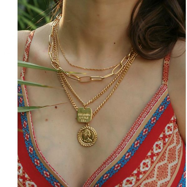 new necklace fashion personality exaggeration coin alloy coin multi-layer necklace jewelry wholesale, Silver
new necklace fashion personality exaggeration coin alloy coin multi-layer necklace jewelry wholesale, Silver