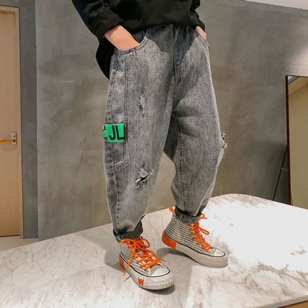 wear boys' jeans 2021 spring new korean children's pants, Blue 
wear boys' jeans 2021 spring new korean children's pants, Blue