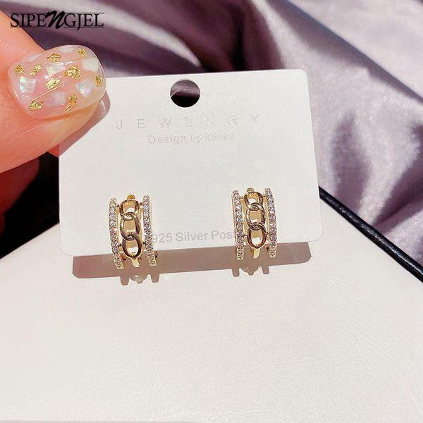 fashion cubic zircon round chain shape geometric earrings exquisite small stud earrings for women girls jewelry 2021, Golden;silver
fashion cubic zircon round chain shape geometric earrings exquisite small stud earrings for women girls jewelry 2021, Golden;silver