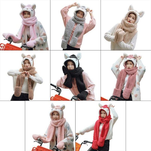 cartoon 3 in 1 hat gloves scarf animal pattern hoodie earflap cap, Blue;gray
cartoon 3 in 1 hat gloves scarf animal pattern hoodie earflap cap, Blue;gray