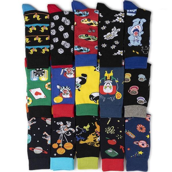1 pair male cotton socks colored art socks multi pattern long designer streetwear happy funny skateboard men's dress sock1, Black
1 pair male cotton socks colored art socks multi pattern long designer streetwear happy funny skateboard men's dress sock1, Black