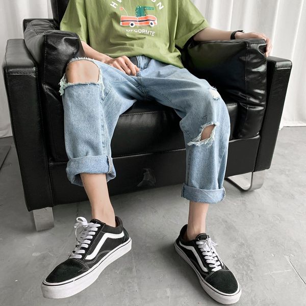 perth people's broken hole capris men's korean version of trendy scratched loose pants summer youth tight pants tight pantsstudent, Blue
perth people's broken hole capris men's korean version of trendy scratched loose pants summer youth tight pants tight pantsstudent, Blue