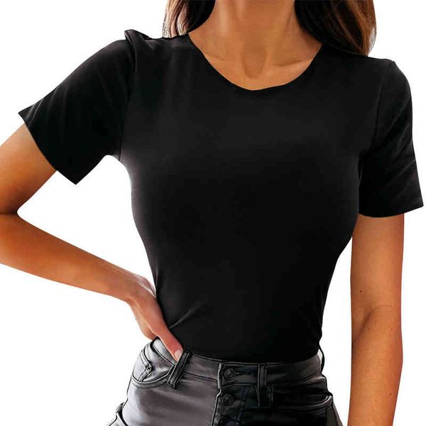 summer women fashion high street chain keyhole back u-shaped black t-shirt casual round-neck short sleeves women lady, White 
summer women fashion high street chain keyhole back u-shaped black t-shirt casual round-neck short sleeves women lady, White