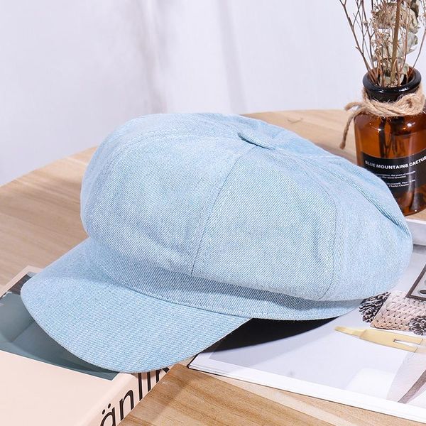 new fund pure color denim blue octagonal cap boinas para mujer boina masculina kapelusz damski czapka damska zimowa, Blue;gray
new fund pure color denim blue octagonal cap boinas para mujer boina masculina kapelusz damski czapka damska zimowa, Blue;gray