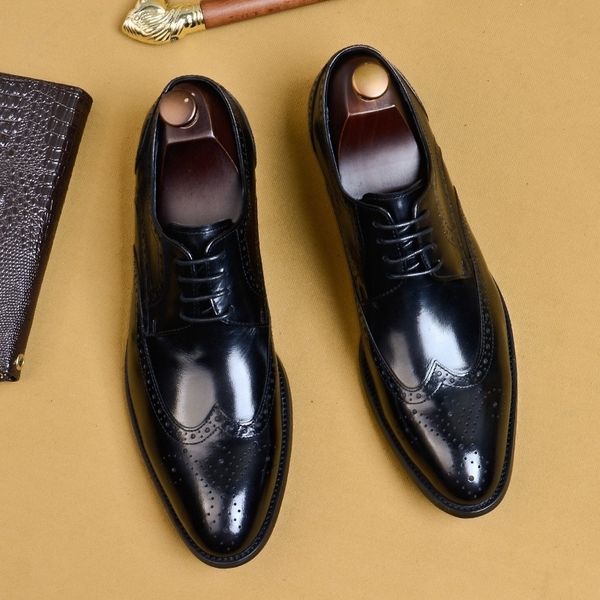 mens formal genuine oxford for men black dress wedding shoes laces leather brogues buty meskie y200420
mens formal genuine oxford for men black dress wedding shoes laces leather brogues buty meskie y200420